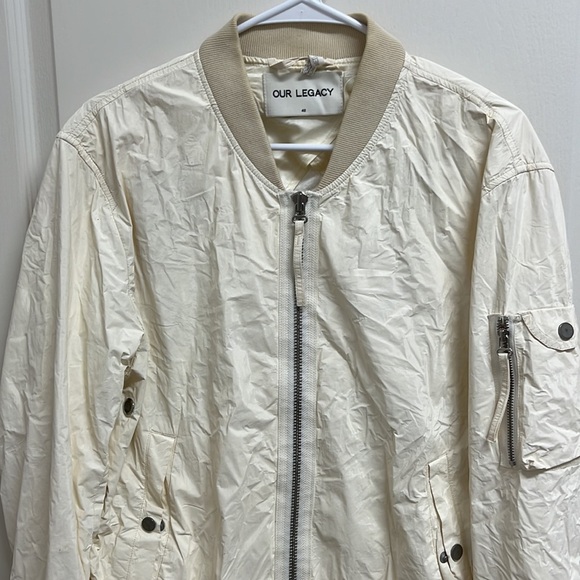 Our Legacy Men's Cream Bomber Jacket | Size M - Picture 4 of 12